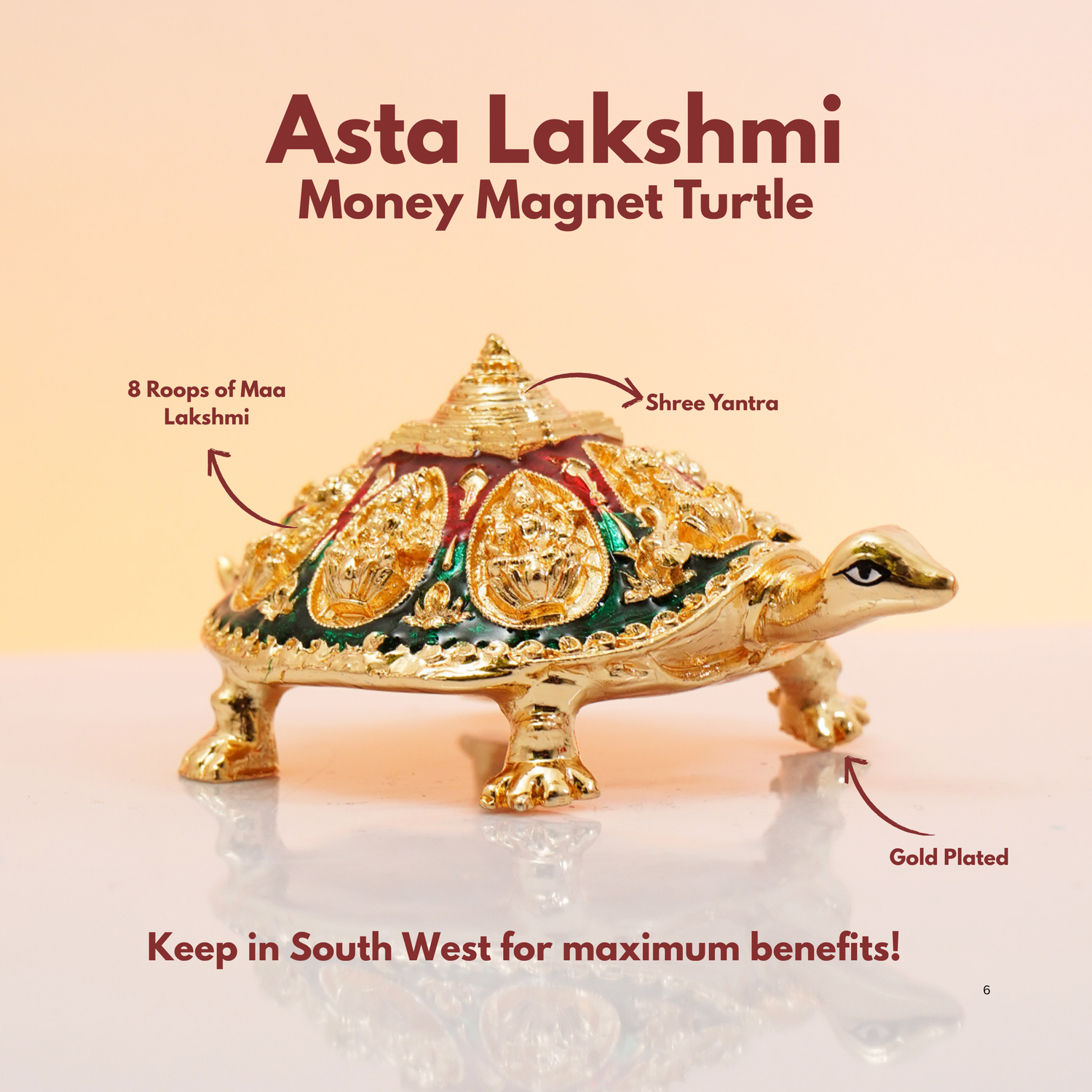 Money Magnet Turtle (Gold Plated)