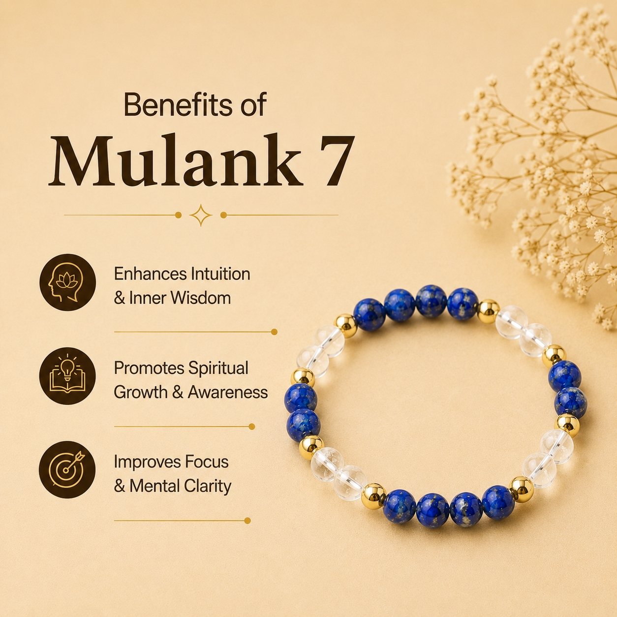 Mulank 7 (Clear Quartz + Lapiz Lazuli)