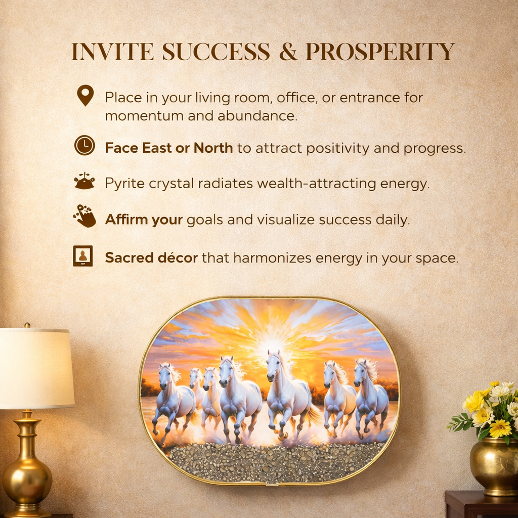 7 Running White Horses Pyrite Plate