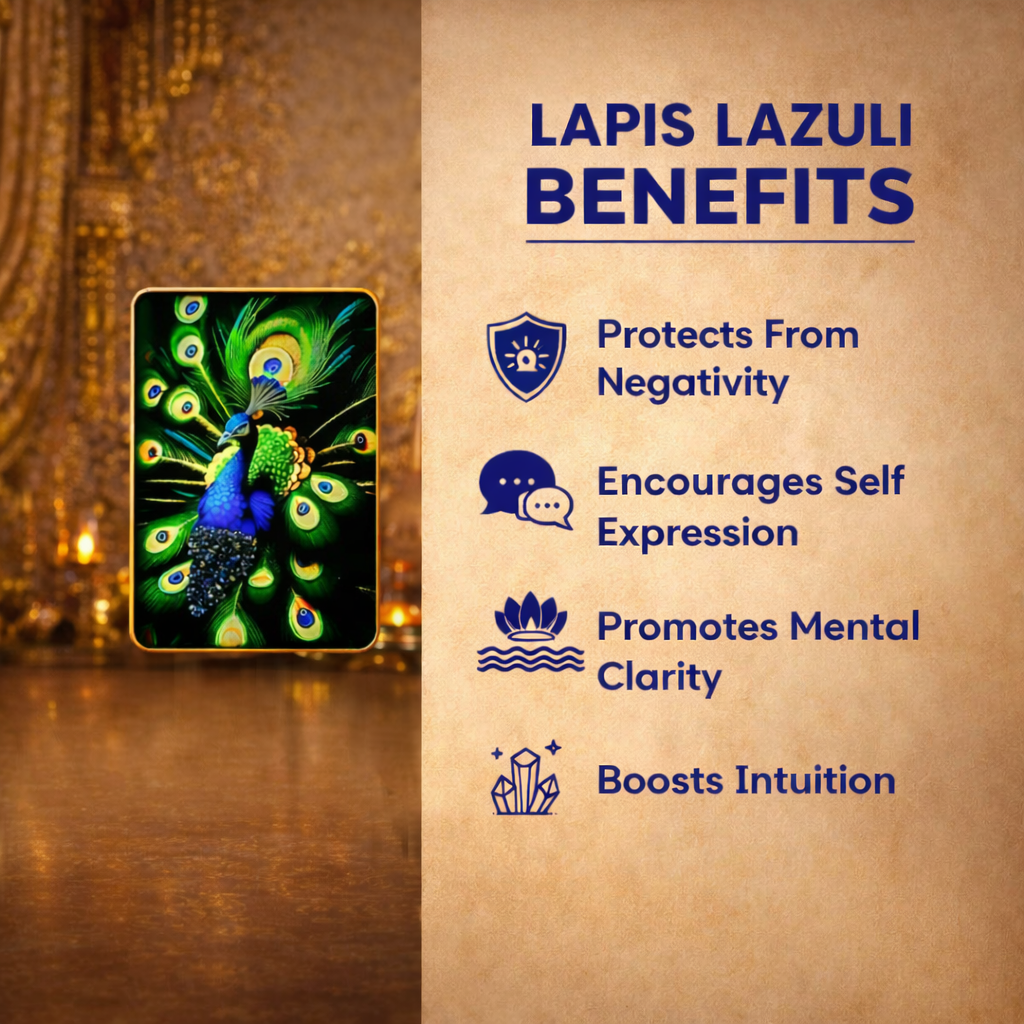 Royal Lapis Peacock Wall Art