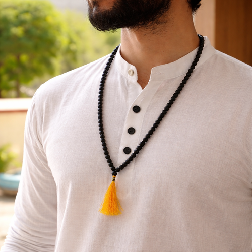 108+1 Divya Karungali Mala – Natural Ebony Wood Beads (Govt. Certified)