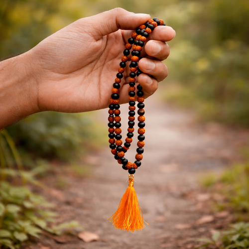 Adi Shakti Rudraksha Karungali Mala || 108+1 Beads