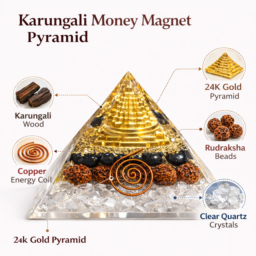 Karungali Money Magnet Pyramid