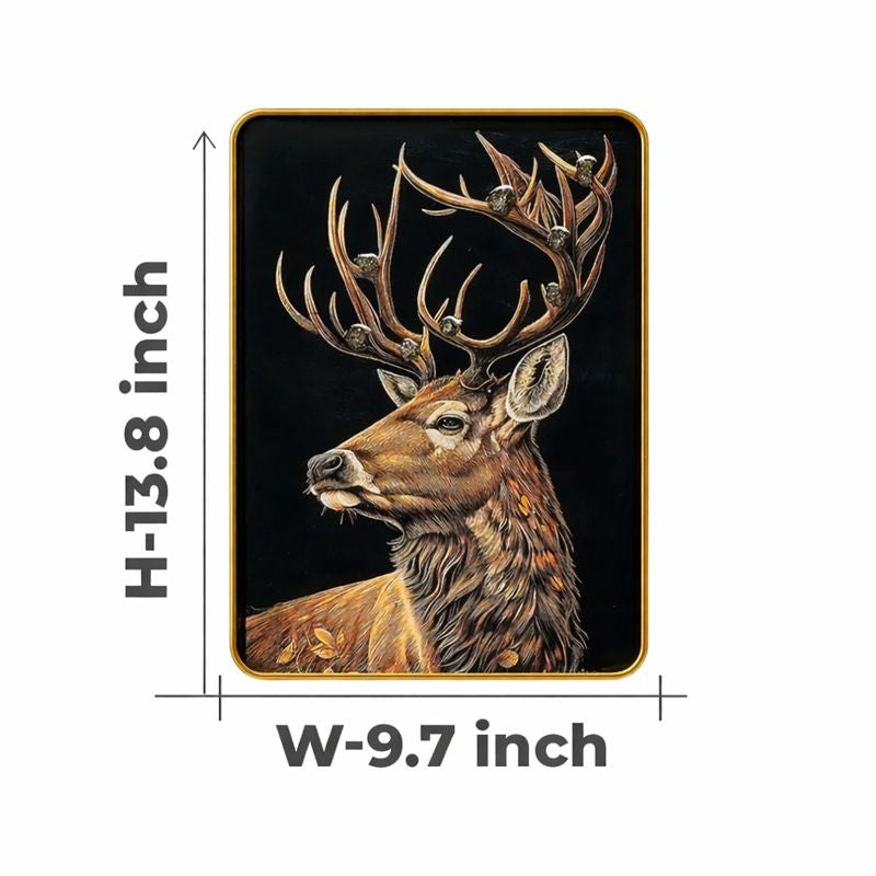 Golden Pyrite Deer Wall Art