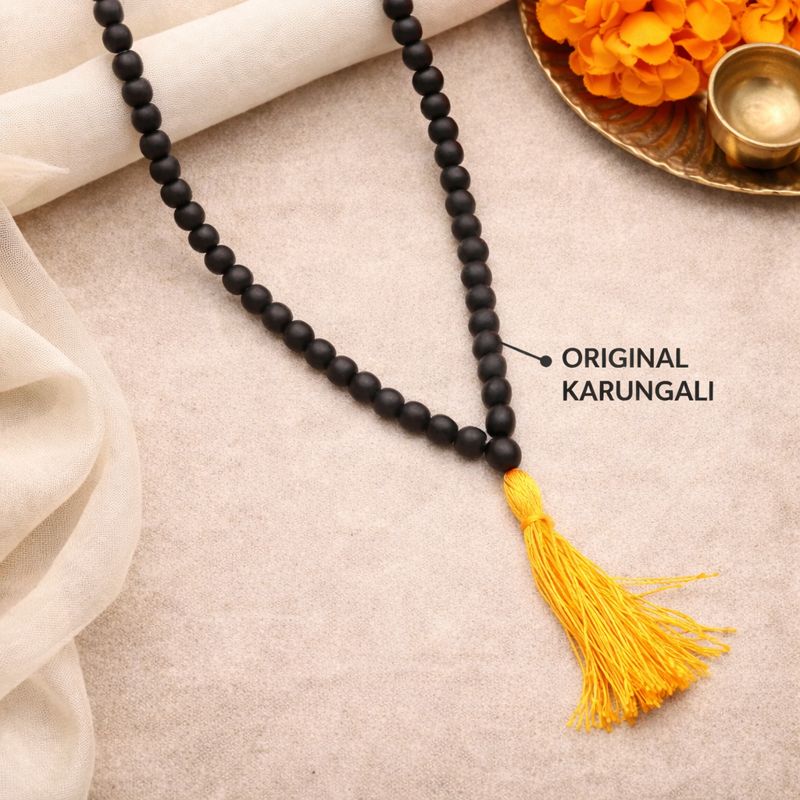 108+1 Divya Karungali Mala – Natural Ebony Wood Beads (Govt. Certified)