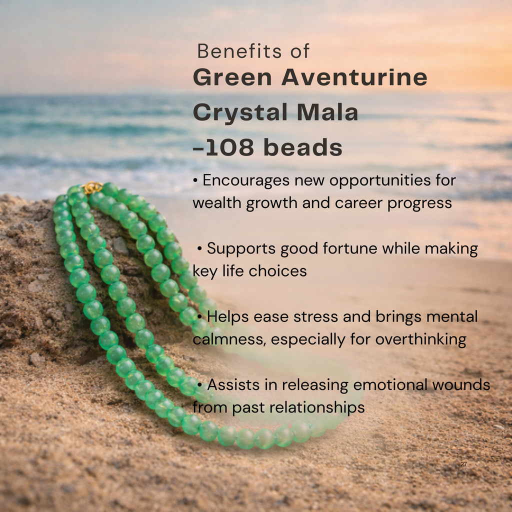 Green Aventurine Mala (8mm, 108 Beads)