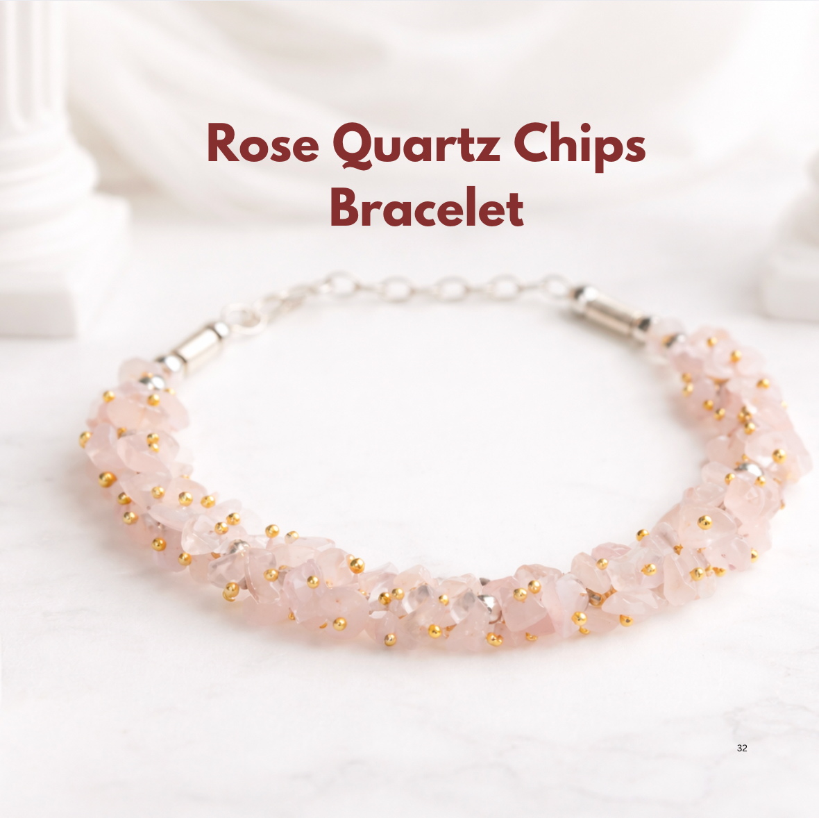 Rose Quartz Chips Bracelet