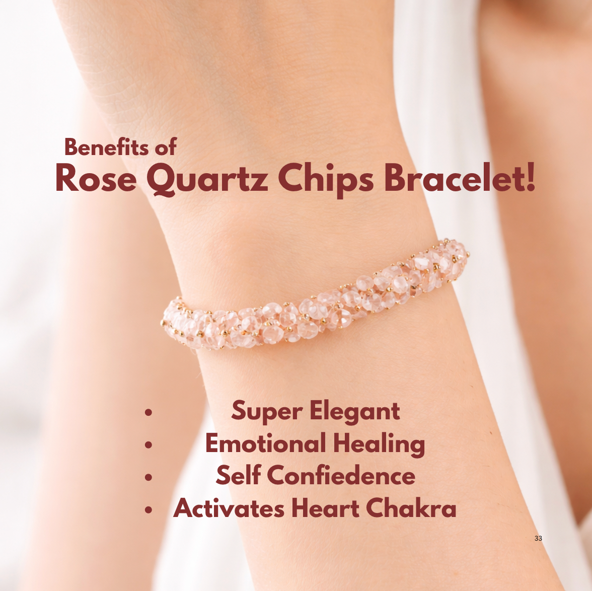 Rose Quartz Chips Bracelet