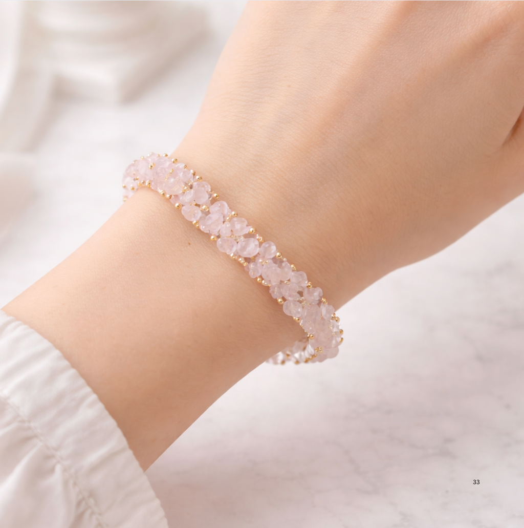 Rose Quartz Chips Bracelet