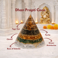 Dhan Prapti Cone with Selenite Base