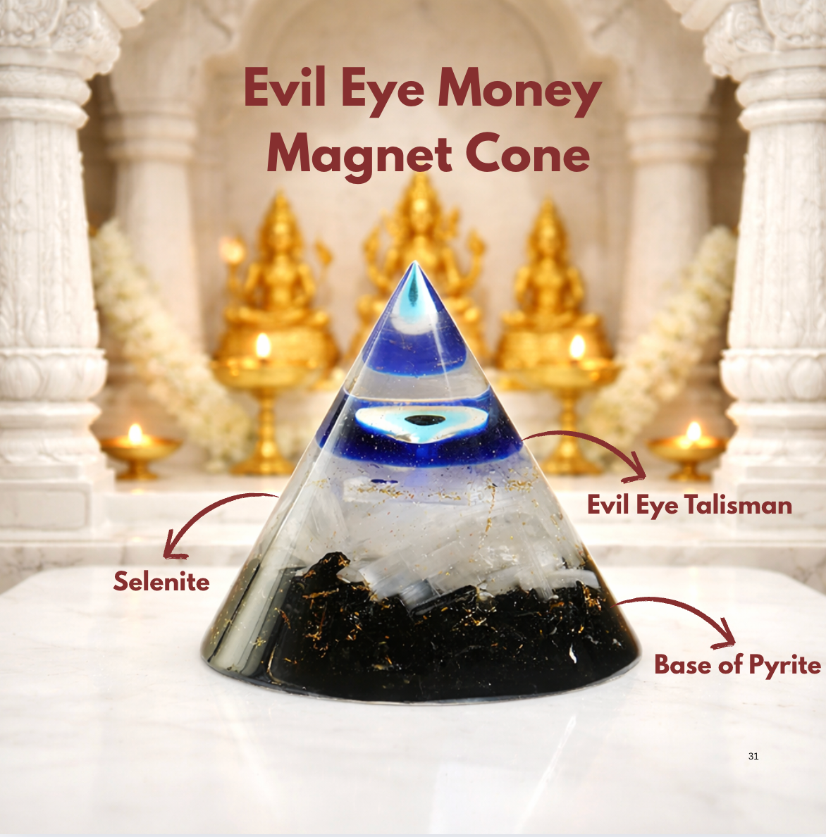Evil Eye Money Magnet Cone
