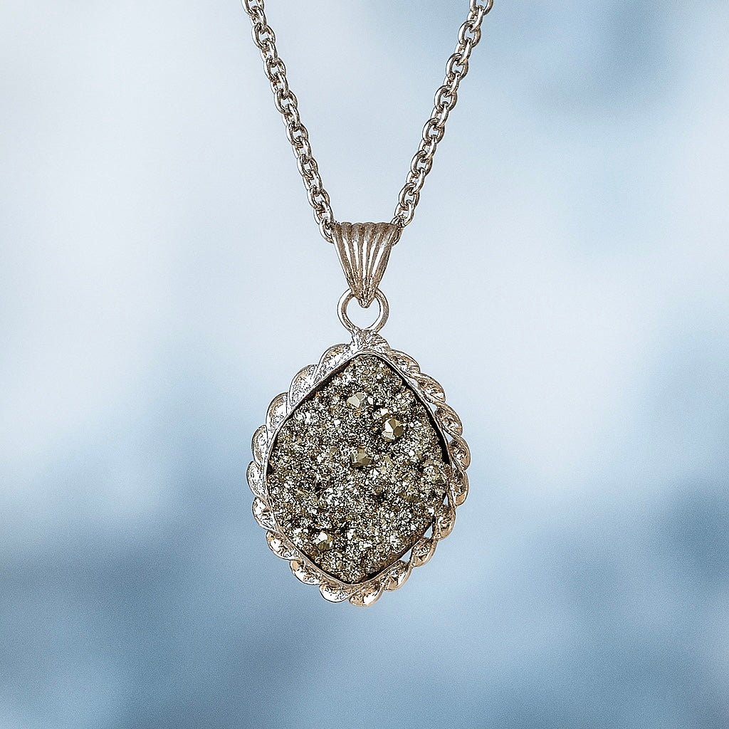 Pyrite Pendant Assymetrical