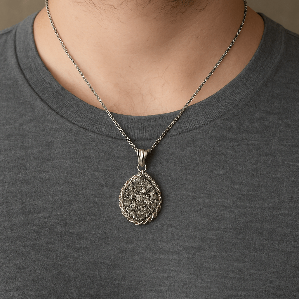 Pyrite Pendant Assymetrical